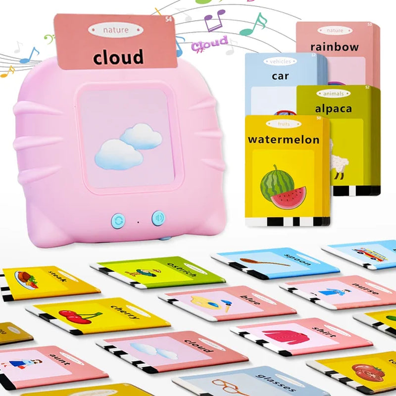 Child Learning Toys Educational Cards Talking Flash Cards Audio Books Flashcards Learn English Words Study Toy Xmas for Girl Boy