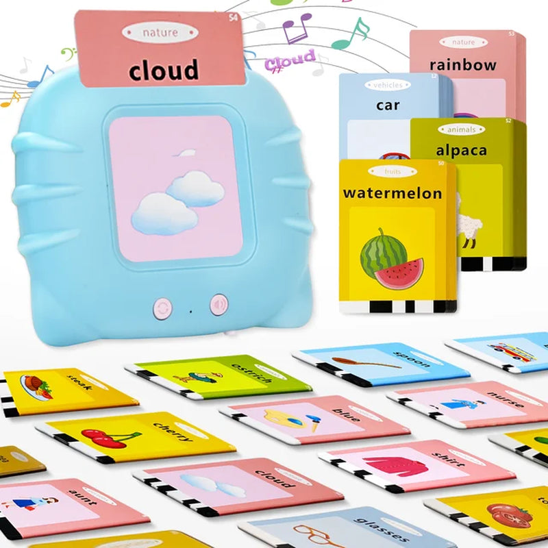 Child Learning Toys Educational Cards Talking Flash Cards Audio Books Flashcards Learn English Words Study Toy Xmas for Girl Boy